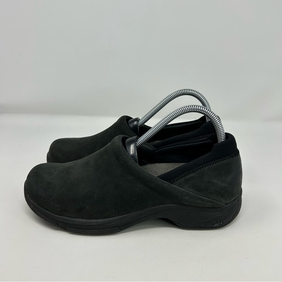 Dansko Kelsey Black Dark Green Suede Professional Clogs Size 39 - Picture 7 of 15